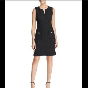 KARL LAGERFELD PARIS black and white tweed dress